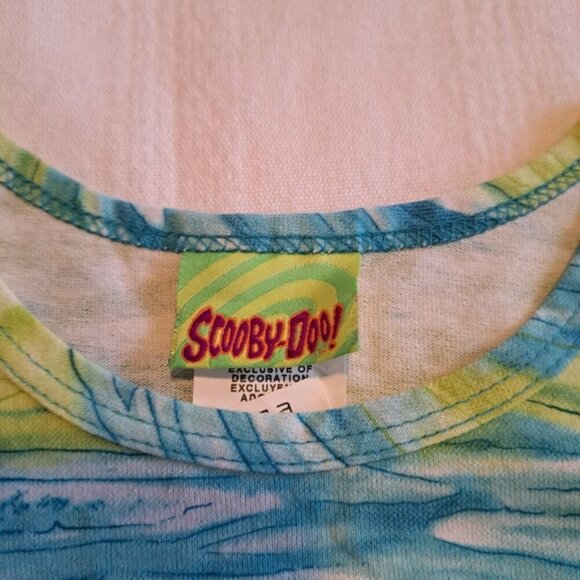 Scooby Doo girls size 10-12 turquoise white & lime short set EUC - Picture 7 of 8